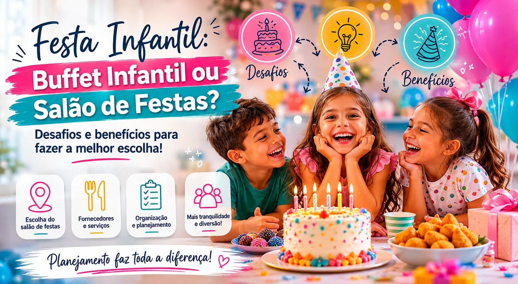 Festa Infantil: Vale Mais a Pena Contratar um Buffet Infantil ou Organizar Tudo Sozinho?